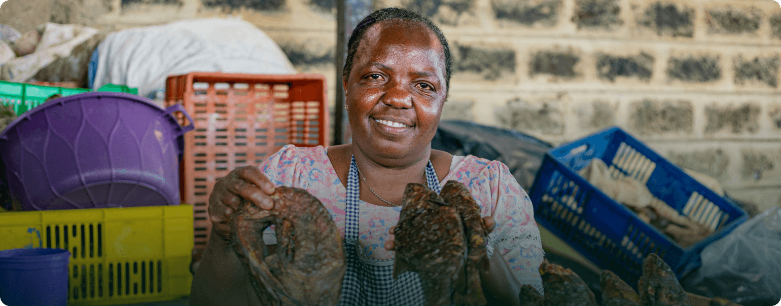 Judy a fish trader in Gikomba, Nairobi